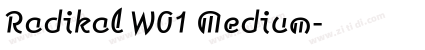 Radikal W01 Medium字体转换